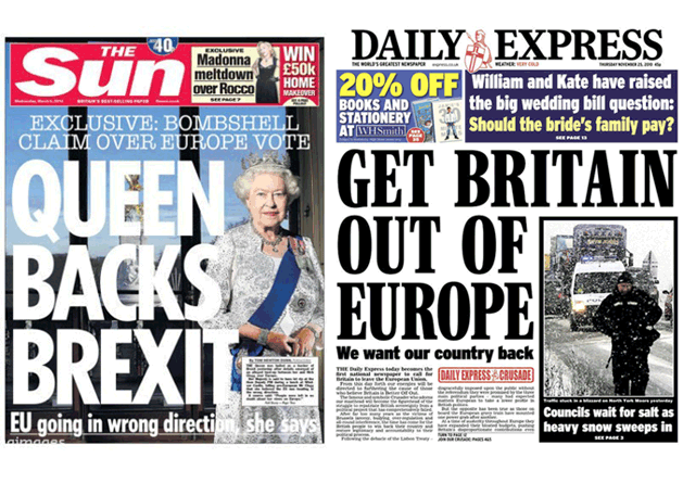 Press front pages - Brexit