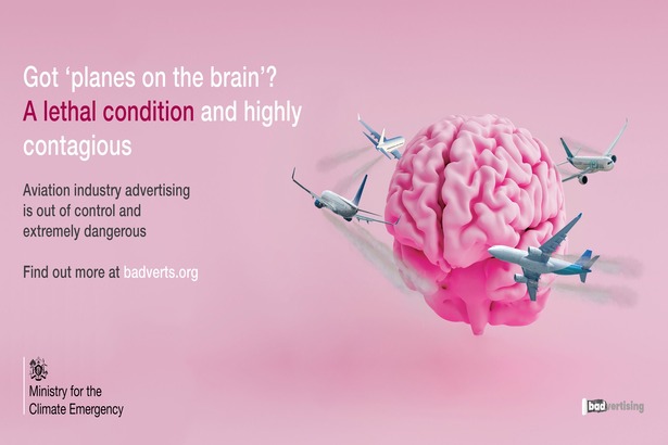 The Ministry for the Climate Emergency says – we’ve all got ‘planes on the brain’